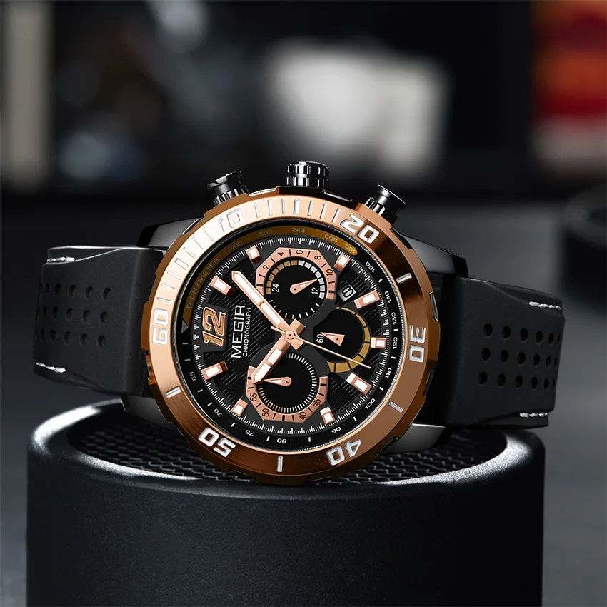 MEGIR Chronograph Men Watch Sports Fashion Silicone Army Military Mens Watches Quartz Wristwatch Male Clock Relogio Masculino
MEGIR Chronograph Men Watch Sports Fashion Silicone Army Military Mens Watches Quartz Wristwatch Male Clock Relogio Masculino