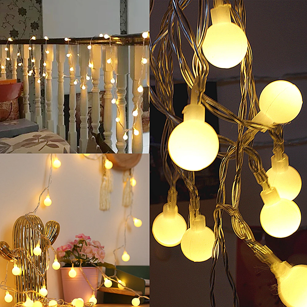 USB/Battery Power LED Ball Garland Lights Fairy String Waterproof Outdoor Lamp Christmas Holiday Wedding Party Lights Decoration
USB/Battery Power LED Ball Garland Lights Fairy String Waterproof Outdoor Lamp Christmas Holiday Wedding Party Lights Decoration