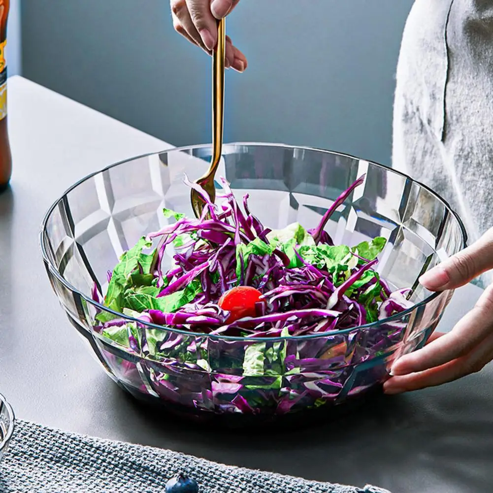 3 Colors Extra Thick Durable Salad Bowl Eco-friendly Large Capacity Easy to Clean Plastic Snack Serving Salad Bowl for Home
3 Colors Extra Thick Durable Salad Bowl Eco-friendly Large Capacity Easy to Clean Plastic Snack Serving Salad Bowl for Home