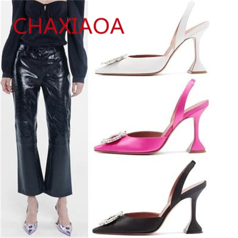 CHAXIAOA Luxury Crystal Sandals Women Pointed Toe Slip On Slingback Ladies Party Bride Shoes Woman High Heels Gladiator Sandals
CHAXIAOA Luxury Crystal Sandals Women Pointed Toe Slip On Slingback Ladies Party Bride Shoes Woman High Heels Gladiator Sandals