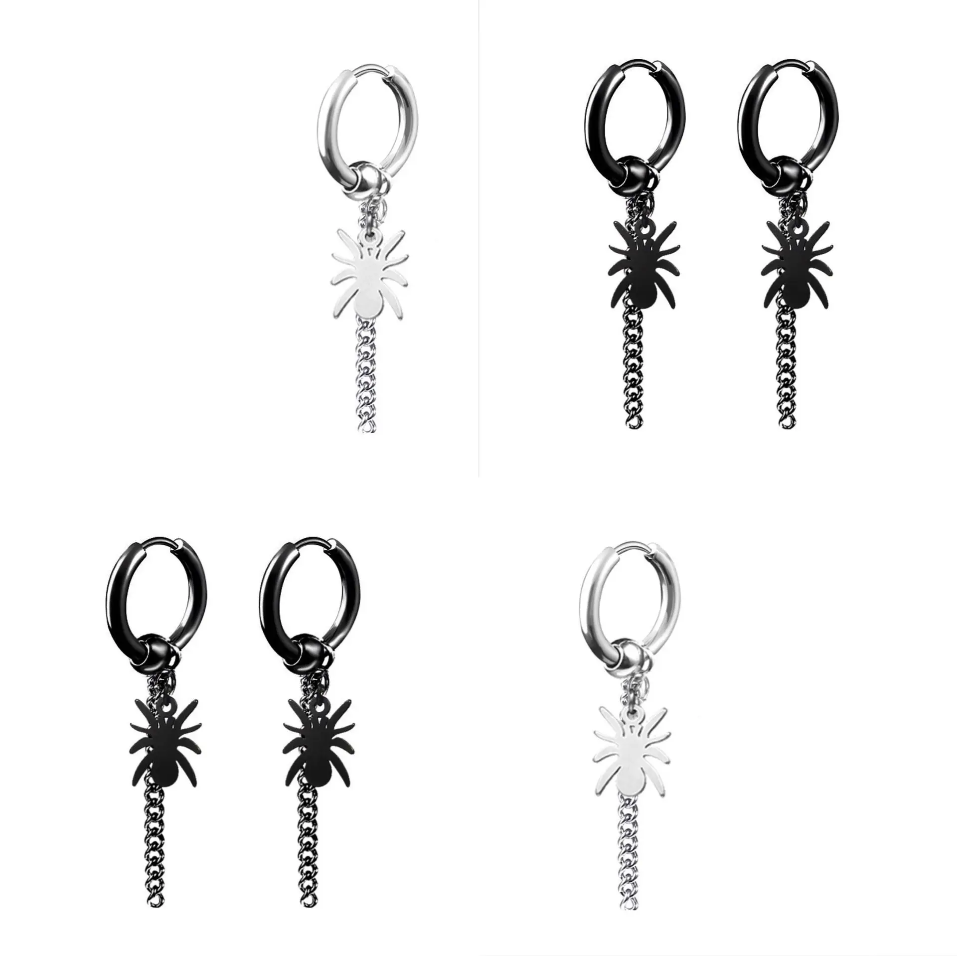 1PC Personality Punk Men Women Stainless Steel Spider Tassel Drop Earrings 2021 Korean Trend Men Women Hip Hop Party Jewelry
1PC Personality Punk Men Women Stainless Steel Spider Tassel Drop Earrings 2021 Korean Trend Men Women Hip Hop Party Jewelry