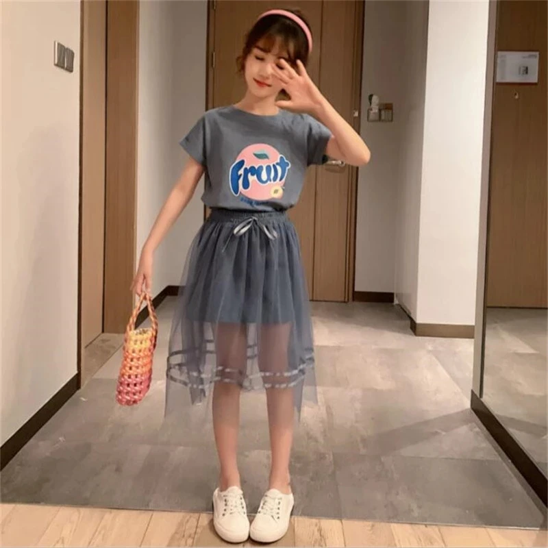 3T 4T 5T 6 7 8 9 10 12 14Yrs Girls Summer Suit for Children's Clothing 2021 New Teens Kids Pattern Print T-shirt Mesh Skirt Set
3T 4T 5T 6 7 8 9 10 12 14Yrs Girls Summer Suit for Children's Clothing 2021 New Teens Kids Pattern Print T-shirt Mesh Skirt Set