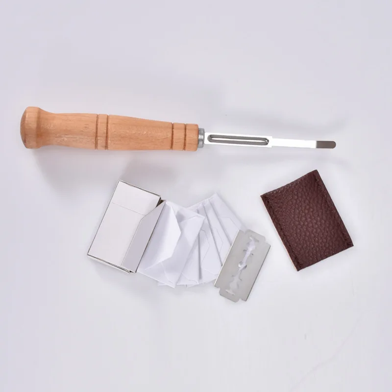 Plastic Wooden Bread Lame Tools Bakery Scraper Bread Knife Slicer Cutter Dough Breads Scoring Lame with Blades and Cover
Plastic Wooden Bread Lame Tools Bakery Scraper Bread Knife Slicer Cutter Dough Breads Scoring Lame with Blades and Cover