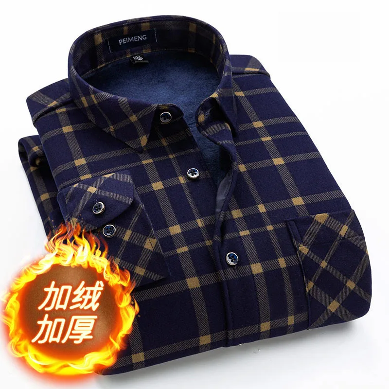 Fleece Warm Thermo Shirt Male Fashion Print Long Sleeve Big Size Thermal Shirt Thick Warm Plaid ShirtAutumn Winter Men
Fleece Warm Thermo Shirt Male Fashion Print Long Sleeve Big Size Thermal Shirt Thick Warm Plaid ShirtAutumn Winter Men