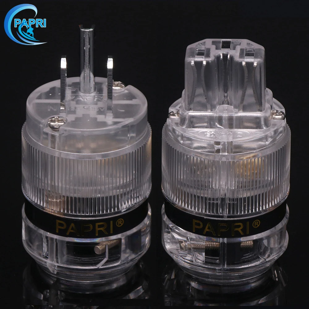 PAPRI US Standard Male Mains AC Power Plug NCF nanostructures Pure Copper Rhodium Plating Female Power Supply Socket
PAPRI US Standard Male Mains AC Power Plug NCF nanostructures Pure Copper Rhodium Plating Female Power Supply Socket