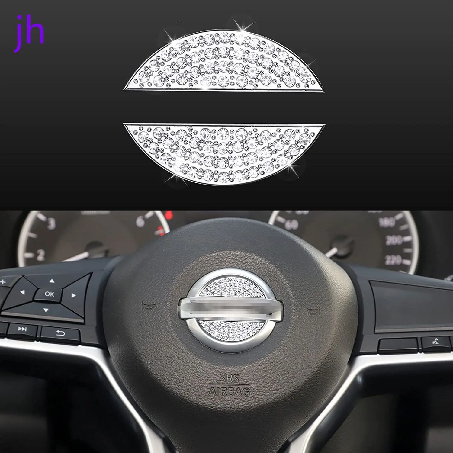 For Nissan Maxima Altima Sentra Pathfinder Kicks Rogue Titan Versa Steering Wheel Emblem Sticker Sparkly Diamond Car Accessories
For Nissan Maxima Altima Sentra Pathfinder Kicks Rogue Titan Versa Steering Wheel Emblem Sticker Sparkly Diamond Car Accessories