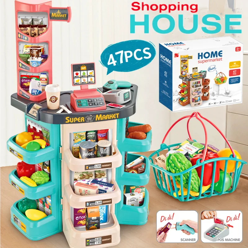 Детская корзина для супермаркета, набор для ролевых игр, игрушечный домик со сканером, машина для карт и кассовый аппарат, музыка
Детская корзина для супермаркета, набор для ролевых игр, игрушечный домик со сканером, машина для карт и кассовый аппарат, музыка