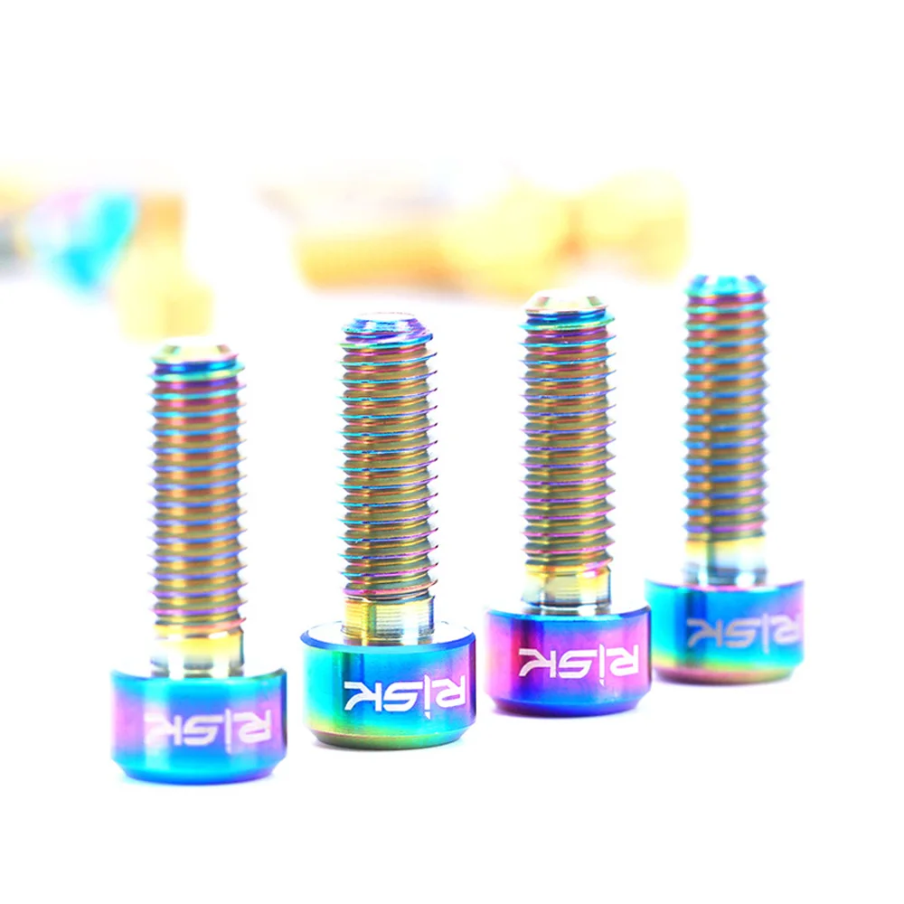 RISK 4pcs M6*18 M6*20 Titanium Alloy Bolt for Disc Brake Caliper Clamp MTB Bike Bicycle Screw Crank Lock Bolts For Road
RISK 4pcs M6*18 M6*20 Titanium Alloy Bolt for Disc Brake Caliper Clamp MTB Bike Bicycle Screw Crank Lock Bolts For Road