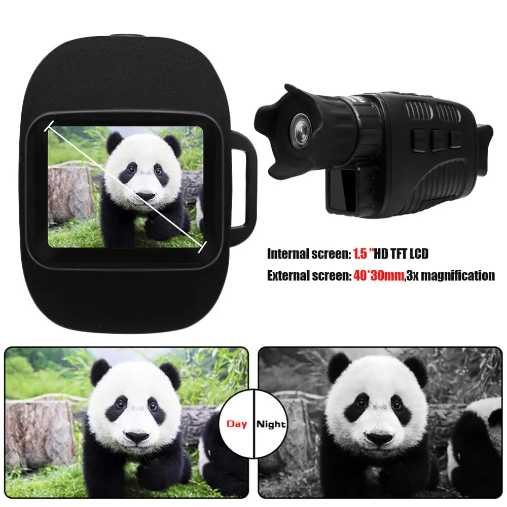 Full Black Night Vision Device 300m Black Night Visible 10 Times Magnifying Glass Tft Daytime Telescope Single Tube 
Full Black Night Vision Device 300m Black Night Visible 10 Times Magnifying Glass Tft Daytime Telescope Single Tube