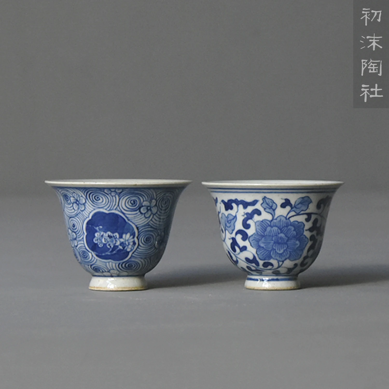 

★Foam at the beginning of the jingdezhen glaze under hand painted porcelain clay master cup goblet sample tea cup
