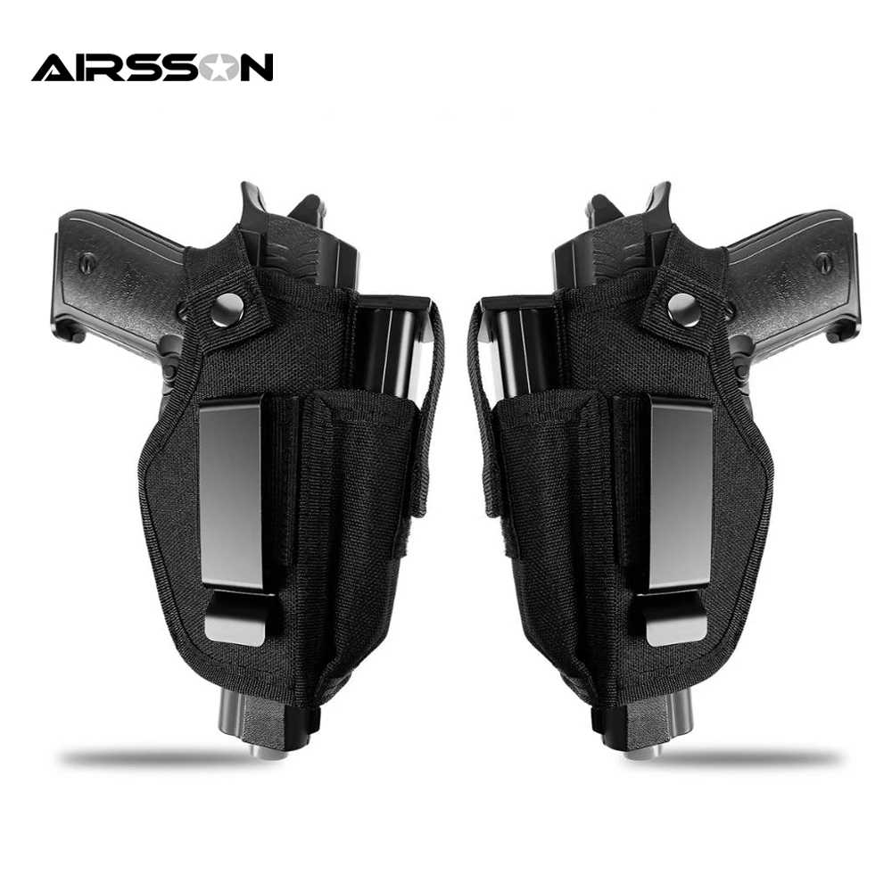 Tactical Pistol Gun Holster for Right Left Hand Concealed Carry Holsters IWB OWB Waistband Gun Bag with Magazine Pouch Belt Clip
Tactical Pistol Gun Holster for Right Left Hand Concealed Carry Holsters IWB OWB Waistband Gun Bag with Magazine Pouch Belt Clip