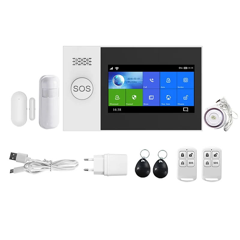 PG-107 Wireless Home WIFI GSM GPRS Burglar Home Security with Motion Detector Sensor Burglar Alarm APP Control EU Plug
PG-107 Wireless Home WIFI GSM GPRS Burglar Home Security with Motion Detector Sensor Burglar Alarm APP Control EU Plug