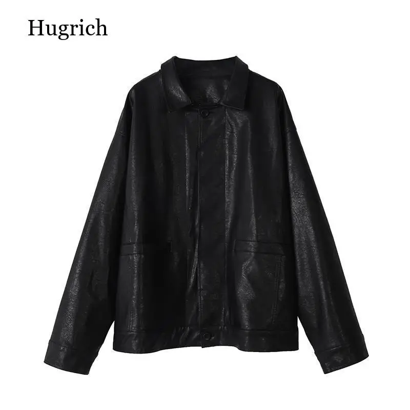 Winter Black Leather Jacket Women Korean Thin Loose Moto Jacket Female 2021 Spring Fashion Streetwear Lady Outerwear Biker Coats
Winter Black Leather Jacket Women Korean Thin Loose Moto Jacket Female 2021 Spring Fashion Streetwear Lady Outerwear Biker Coats