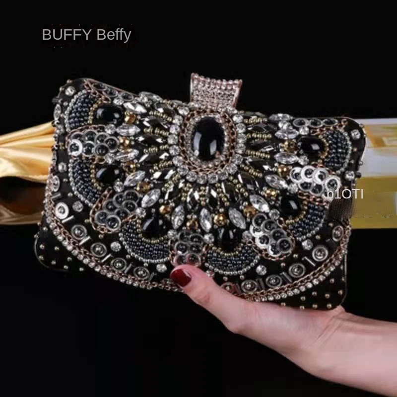 High-End Bead Embroidery Dinner Clutch Bag Banquet Handbag Female Evening Dress Evening Dress Small Bag Retro Matching Bag
High-End Bead Embroidery Dinner Clutch Bag Banquet Handbag Female Evening Dress Evening Dress Small Bag Retro Matching Bag