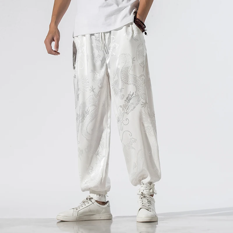 Ice Silk Men's Casual Loose Ankle-Length Pants Thin Chinese Style Embroidery Trousers Spring And Summer Lightweight
Ice Silk Men's Casual Loose Ankle-Length Pants Thin Chinese Style Embroidery Trousers Spring And Summer Lightweight