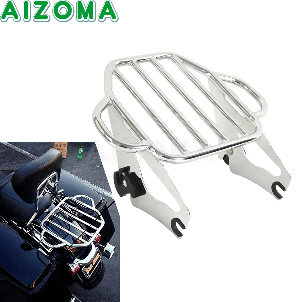 Chrome Rear Backrest Two Up Tour Pak Luggage Rack For Harley Touring Electra Road King Street Glide FLHX FLHT FLHR FLTRX 2009-22
Chrome Rear Backrest Two Up Tour Pak Luggage Rack For Harley Touring Electra Road King Street Glide FLHX FLHT FLHR FLTRX 2009-22