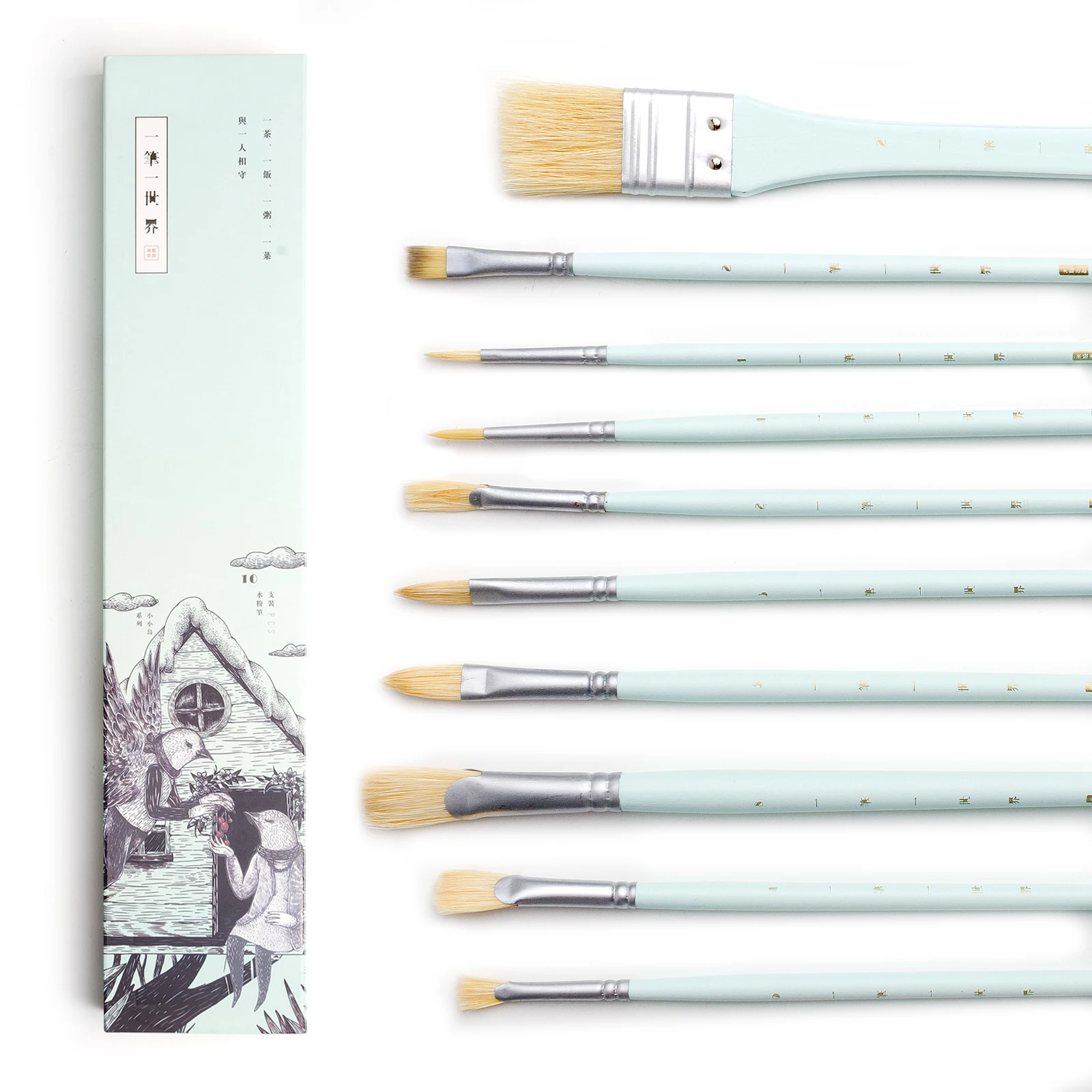 MIYA Professional 10PCS Art Paint Brush Set for Watercolor Acrylic and Oil Hog Bristle Brushes for Drawing
MIYA Professional 10PCS Art Paint Brush Set for Watercolor Acrylic and Oil Hog Bristle Brushes for Drawing