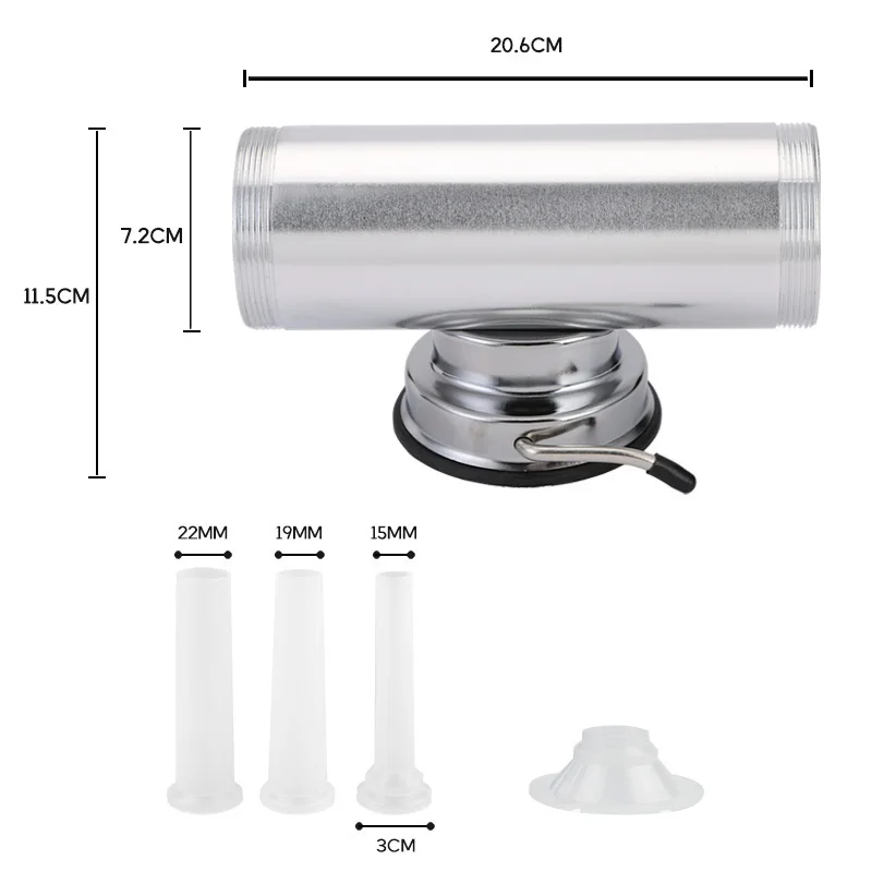 Sausage Stuffer Horizontal Kitchen Machine Stainless Stee Meat Stuffing Maker Kit with 3 Size Filling Nozzles Attachment SASI
Sausage Stuffer Horizontal Kitchen Machine Stainless Stee Meat Stuffing Maker Kit with 3 Size Filling Nozzles Attachment SASI