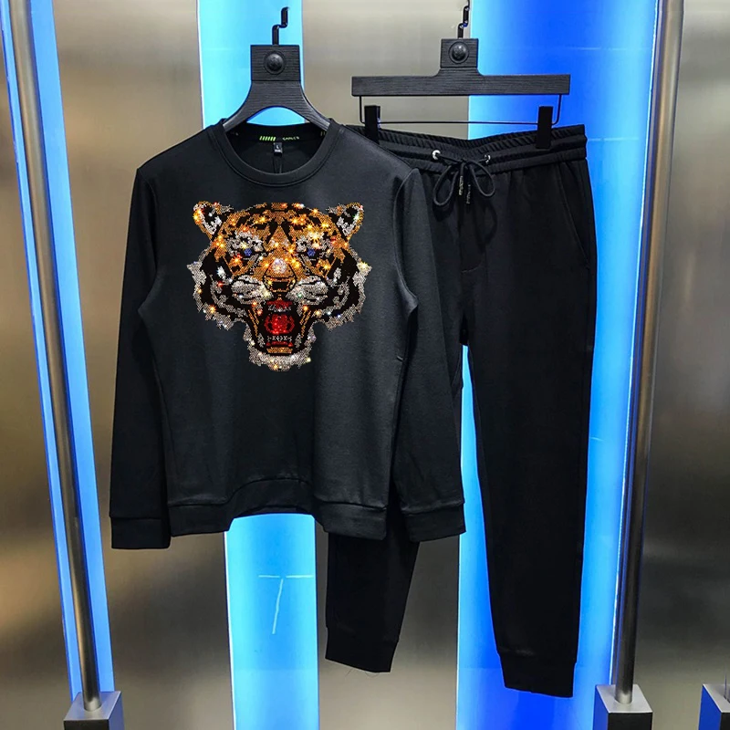 Harajuku Male Track Suit Cotton Hoodie Men Sets Comfortable Jogging Sweatshirt + Pants Casual Hot Diamond Shiny Streetwear
Harajuku Male Track Suit Cotton Hoodie Men Sets Comfortable Jogging Sweatshirt + Pants Casual Hot Diamond Shiny Streetwear