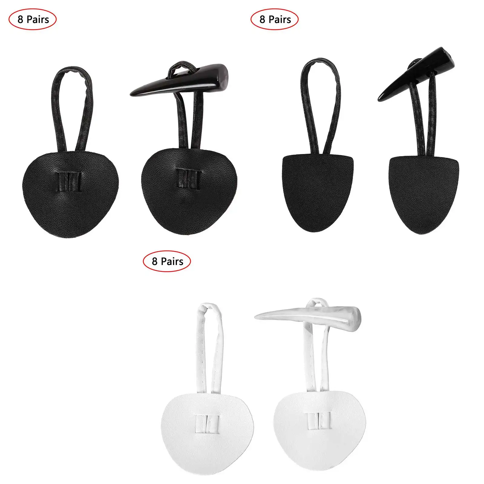 8 Pairs Horn Leather Toggle Closure Buttons Duffle Coat Jacket Fasteners Buttons For Overcoat Decoration DIY Sewing Accessories
8 Pairs Horn Leather Toggle Closure Buttons Duffle Coat Jacket Fasteners Buttons For Overcoat Decoration DIY Sewing Accessories