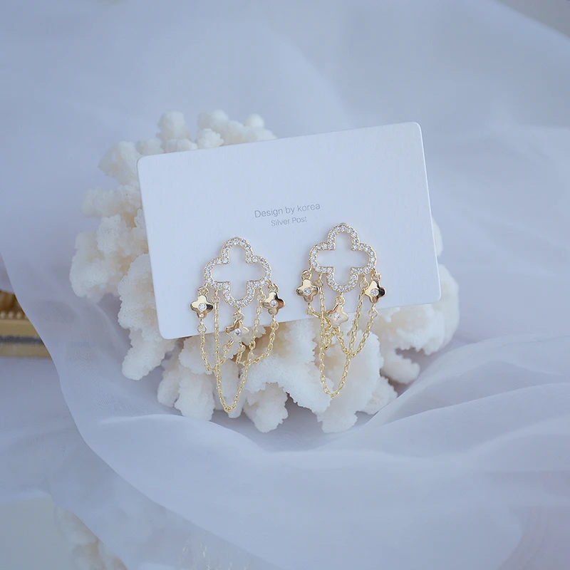 Charm 14K Real Gold Long Style Tassel Earring for Lady Elegant Zirconia Drop Earring Feminia Gorgeous Jewellery Accessories 
Charm 14K Real Gold Long Style Tassel Earring for Lady Elegant Zirconia Drop Earring Feminia Gorgeous Jewellery Accessories