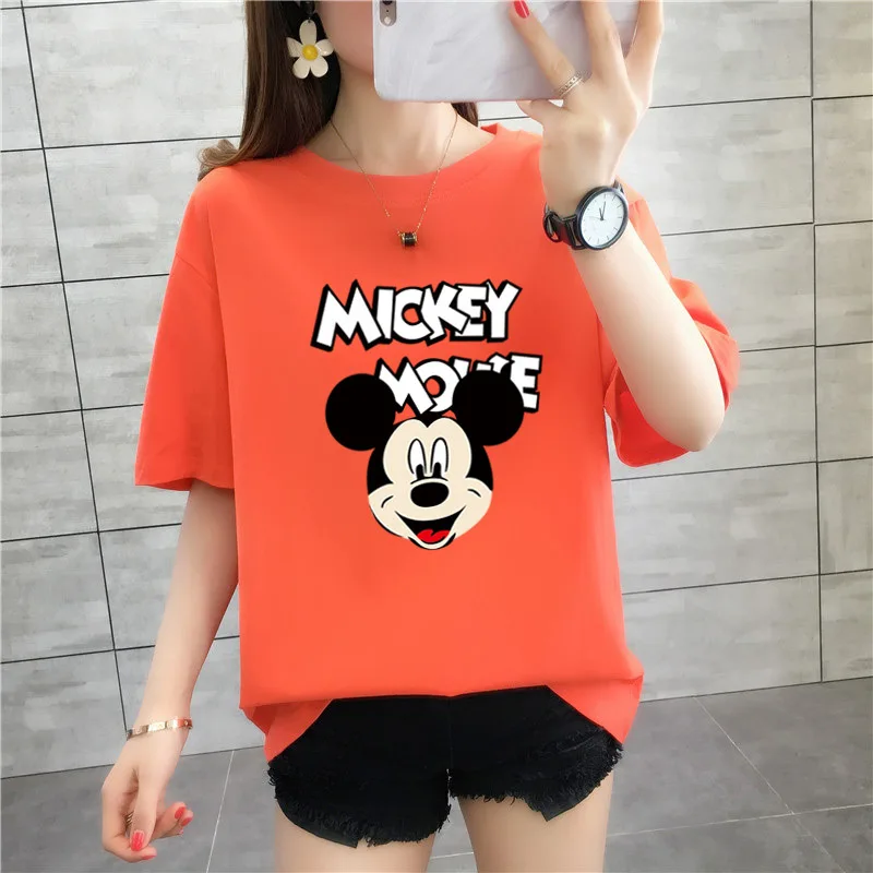 Plus Size Mickey T-Shirt Ladies Round Neck Cartoon Tops Loose Tees Shirt Streetwear Kawaii Women Clothing Femme Harajuku Tops
Plus Size Mickey T-Shirt Ladies Round Neck Cartoon Tops Loose Tees Shirt Streetwear Kawaii Women Clothing Femme Harajuku Tops