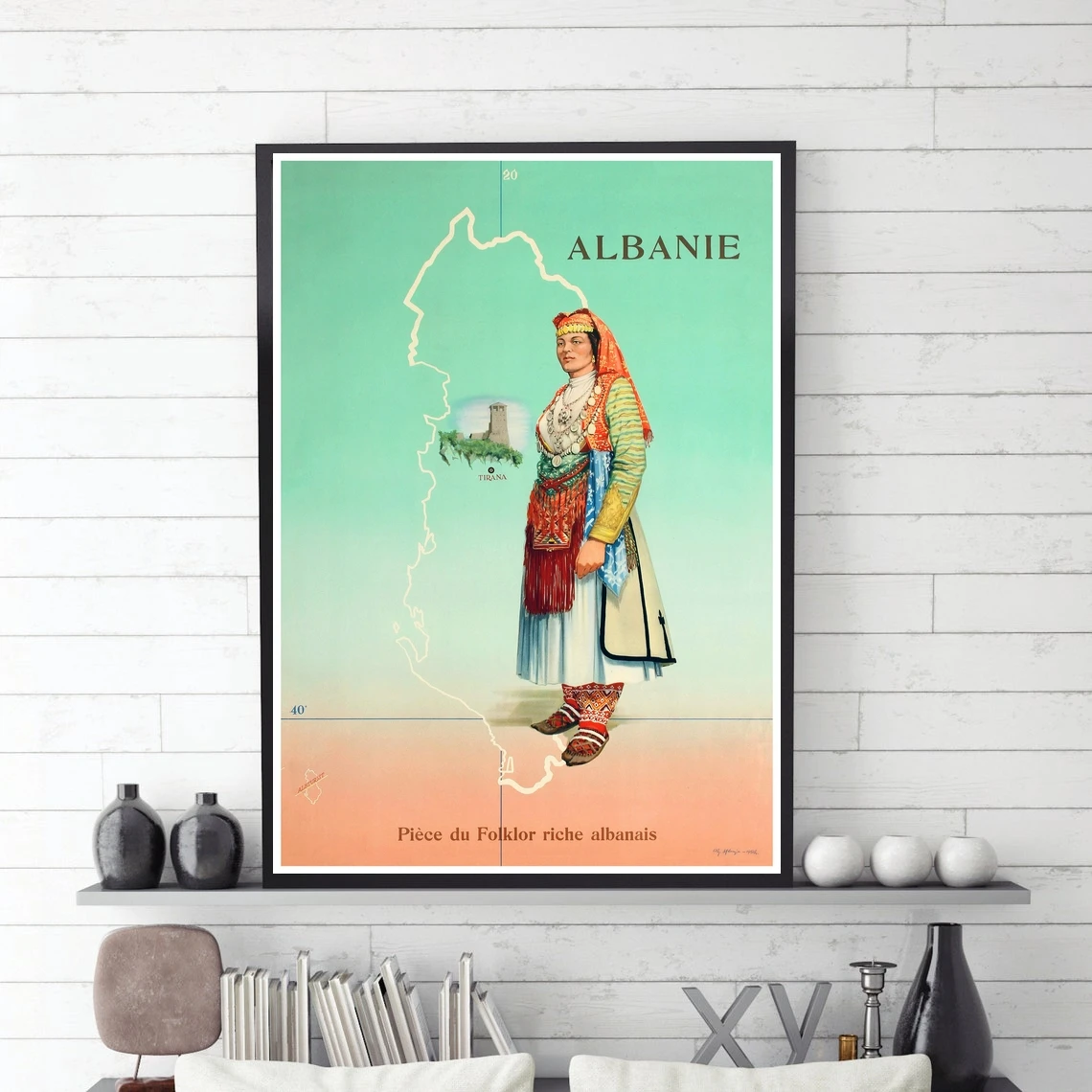 Reprint of a Vintage Travel Poster to Albanie (Albania), Art Retro Vintage Poster Print Home Decor Wall Painting
Reprint of a Vintage Travel Poster to Albanie (Albania), Art Retro Vintage Poster Print Home Decor Wall Painting