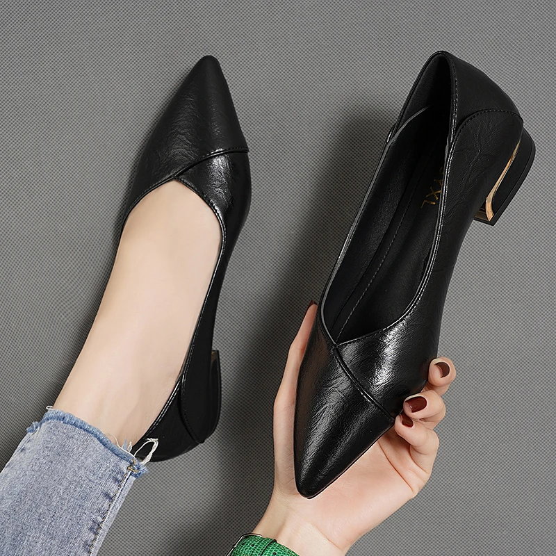 Women Leather Pumps Med Chunky Square Heel Pointed Toe Slip On Party Office Daily Weekly Shoes Cozy All Match zapatillas mujer
Women Leather Pumps Med Chunky Square Heel Pointed Toe Slip On Party Office Daily Weekly Shoes Cozy All Match zapatillas mujer