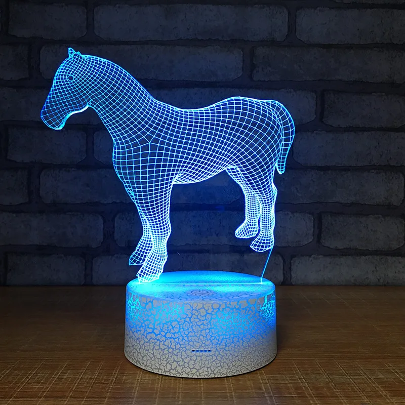 Cute Horse Figure 3D Night Light Led usb 7 Color Changing Night Lamp Kids Bedroom Decor Bedside Decor Lighting Table Lamp Gift
Cute Horse Figure 3D Night Light Led usb 7 Color Changing Night Lamp Kids Bedroom Decor Bedside Decor Lighting Table Lamp Gift