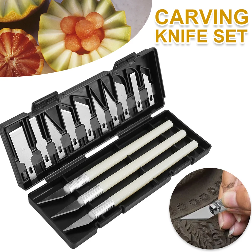 13-piece Carving Knife Paper-cutting Carving Carving Knife Tool Set Sculpture Tool Metal Blade Replacement Wood Carving Blade
13-piece Carving Knife Paper-cutting Carving Carving Knife Tool Set Sculpture Tool Metal Blade Replacement Wood Carving Blade