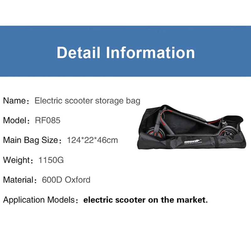Rhinowalk Electric Scooter Storage Bag Outdoors Travel Bicycle Carrying Bag Transport Case for 12Inch Electric Bicycle Bike
Rhinowalk Electric Scooter Storage Bag Outdoors Travel Bicycle Carrying Bag Transport Case for 12Inch Electric Bicycle Bike