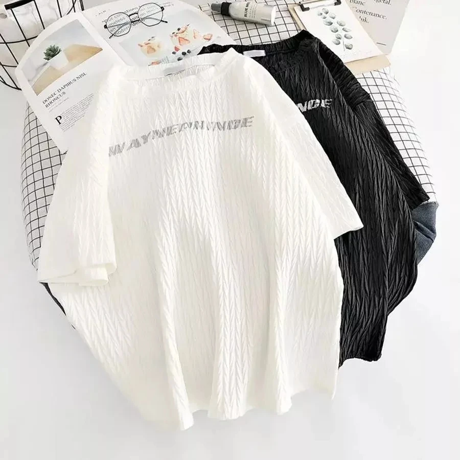 size 8XL 150KG Summer White Short Sleeve t shirt Women letter Print Black T Shirts Loose Casual Female Summer Large Tops
size 8XL 150KG Summer White Short Sleeve t shirt Women letter Print Black T Shirts Loose Casual Female Summer Large Tops