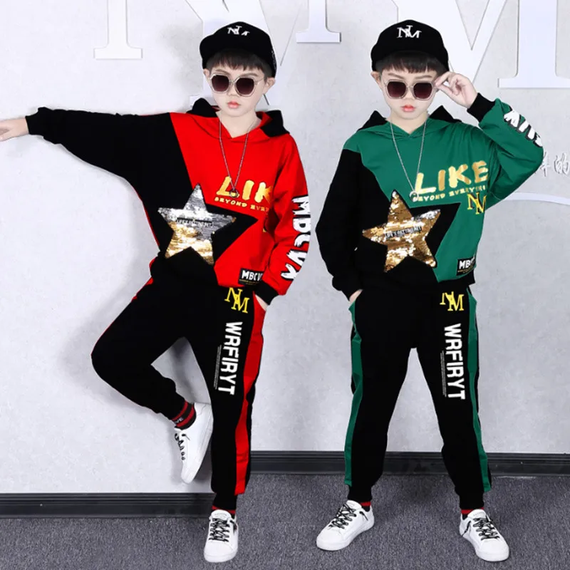 Spring Autumn Kids Cotton Clothes Sets Boys Five-pointed star Sequins Suit Coat Boys Pants Sportswear Students Trousers
Spring Autumn Kids Cotton Clothes Sets Boys Five-pointed star Sequins Suit Coat Boys Pants Sportswear Students Trousers