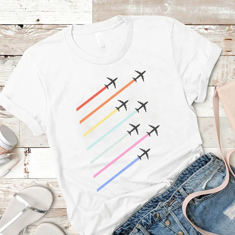 Women Shirt Womens Plane Fashion Cute Laides Summer Mujer Camisa Top Tshirt Tees Female Printed Graphic Clothing T-shirt
Women Shirt Womens Plane Fashion Cute Laides Summer Mujer Camisa Top Tshirt Tees Female Printed Graphic Clothing T-shirt