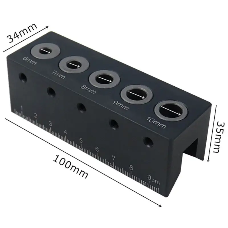90 Degree Straight Angle Drill Guide Pocket Hole Jig Kit Aluminum Alloy Hole Locator Doweling Woodworking Tool
90 Degree Straight Angle Drill Guide Pocket Hole Jig Kit Aluminum Alloy Hole Locator Doweling Woodworking Tool