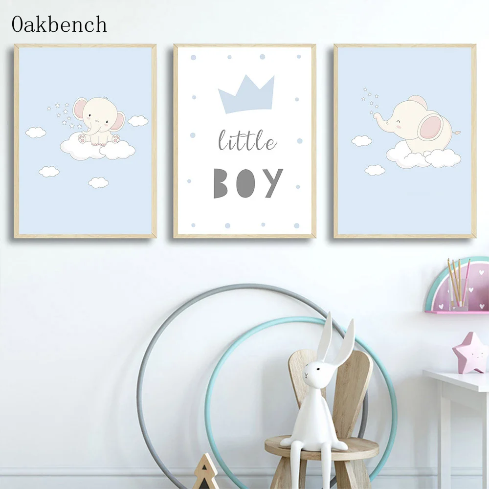 Nursery Wall Art Canvas Painting Elephant Poster Clouds Stars Art Print Crown Posters Nordic Wall Pictures Baby Room Decoration
Nursery Wall Art Canvas Painting Elephant Poster Clouds Stars Art Print Crown Posters Nordic Wall Pictures Baby Room Decoration