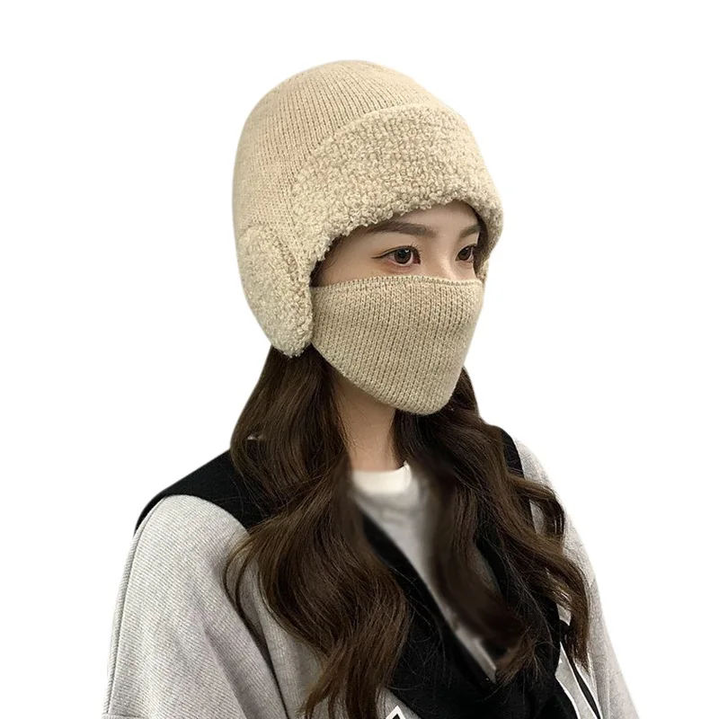 3in1 Winter Wool Knitted Warm Beanies Unisex Windproof Thicken Casual Hedging Cap With Earmuffs Mask 
3in1 Winter Wool Knitted Warm Beanies Unisex Windproof Thicken Casual Hedging Cap With Earmuffs Mask