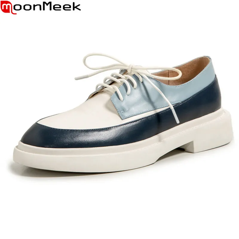 MoonMeek 2021 New Arrival Women Pumps Genuine Leather Comfortable Casual Ladies Shoes Fashion Lace Up Single Shoes Black White
MoonMeek 2021 New Arrival Women Pumps Genuine Leather Comfortable Casual Ladies Shoes Fashion Lace Up Single Shoes Black White