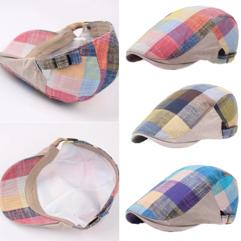 Classic Summer Duckbill Visor Grid Caps Newsboy Beret Hat Adjustable Unisex Cotton Blend Flat Hat Outdoor Berets Hats 
Classic Summer Duckbill Visor Grid Caps Newsboy Beret Hat Adjustable Unisex Cotton Blend Flat Hat Outdoor Berets Hats