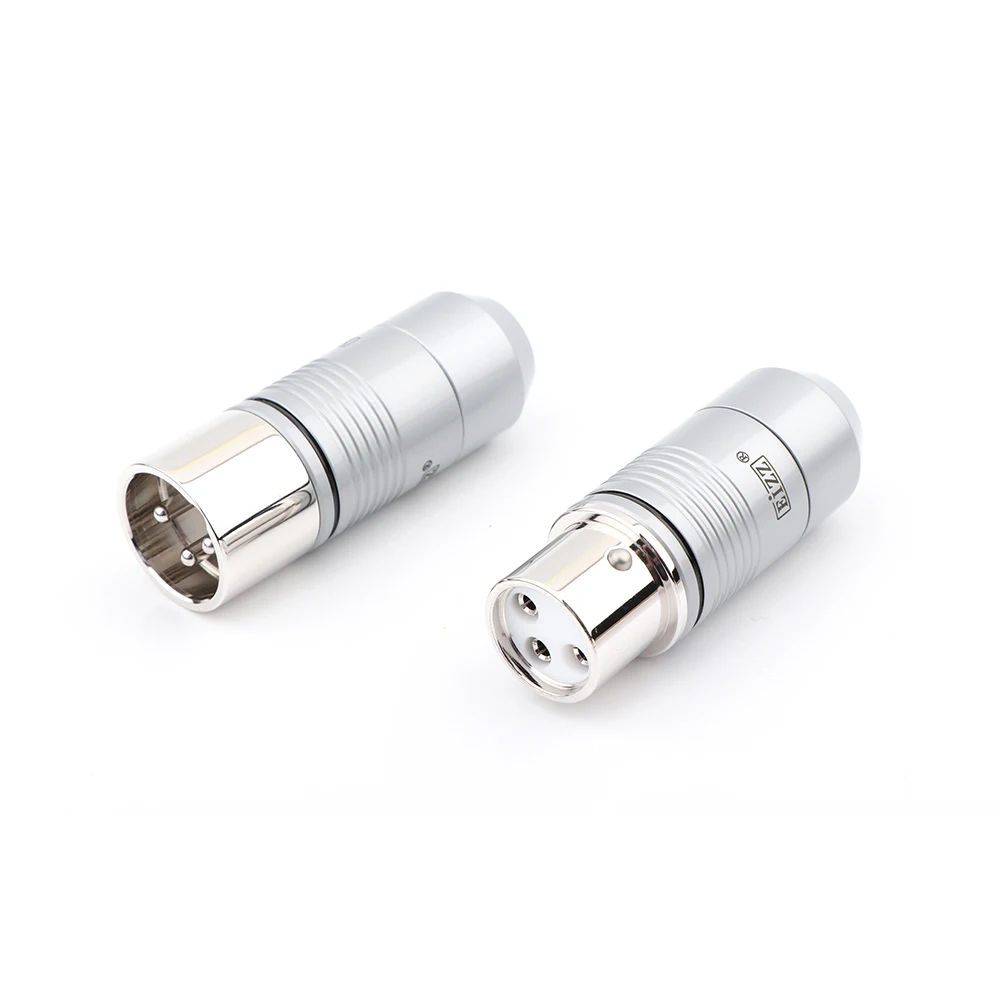 

EIZZ 2PCS High end 3 pin Female XLR Connector MIC Snake Cable Jack Adapter PTFE Insulator Platinum Plated phosphor bro