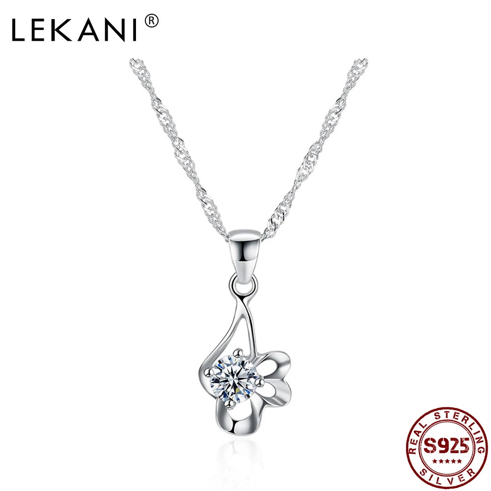 LEKANI Women's Necklace 925 Sterling Silver Irregular Shape Trendy Jewelry Shiny CZ Pendant Necklaces Elegant Female Jewelry
LEKANI Women's Necklace 925 Sterling Silver Irregular Shape Trendy Jewelry Shiny CZ Pendant Necklaces Elegant Female Jewelry