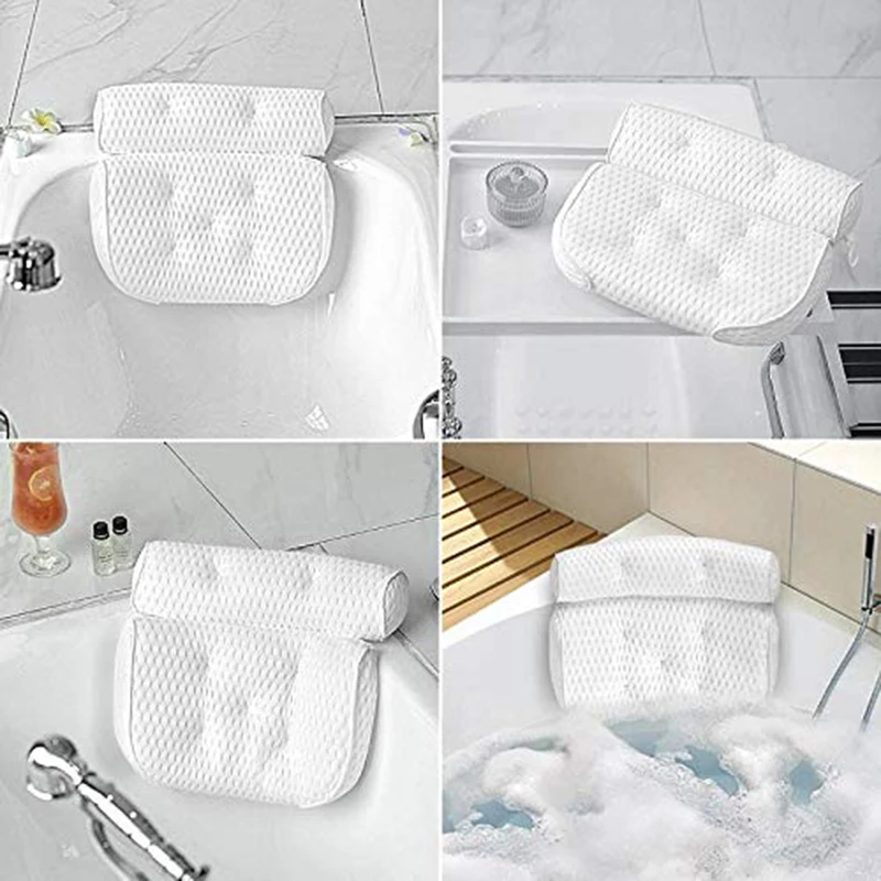 Bath Pillow for Bathtub Home Spa Pillow for Women Men with 4D Air Mesh Breathable Helps Support Head Neck and Back BV789
Bath Pillow for Bathtub Home Spa Pillow for Women Men with 4D Air Mesh Breathable Helps Support Head Neck and Back BV789