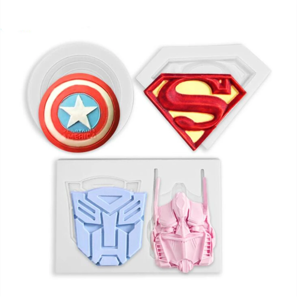 3pcs Silicone Cartoon Hero Cake Mold Fondant Mold Famouse Super Heros Baking Mold Cake Decorating Tools BakeTools P212
3pcs Silicone Cartoon Hero Cake Mold Fondant Mold Famouse Super Heros Baking Mold Cake Decorating Tools BakeTools P212