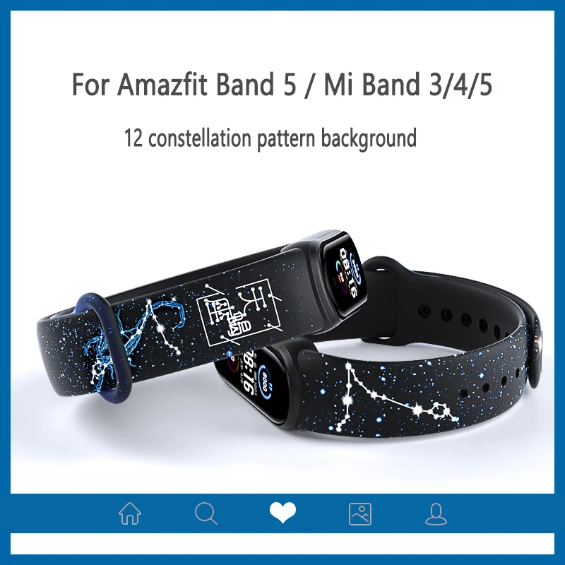 Ремешок для Amazfit Band 5 mi band ремешок 6 nfc силиконовый 4 3 Lucky 12 браслет с