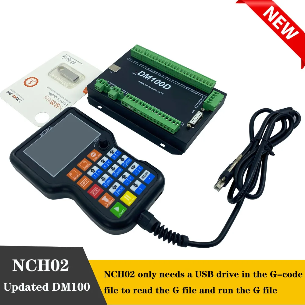 Upgraded Version Handheld Offline CNC Motion Controller 3 Axis 4 Axis 5 Axis G Code USB Handle Remote Button MPG For CNC Engravi
Upgraded Version Handheld Offline CNC Motion Controller 3 Axis 4 Axis 5 Axis G Code USB Handle Remote Button MPG For CNC Engravi