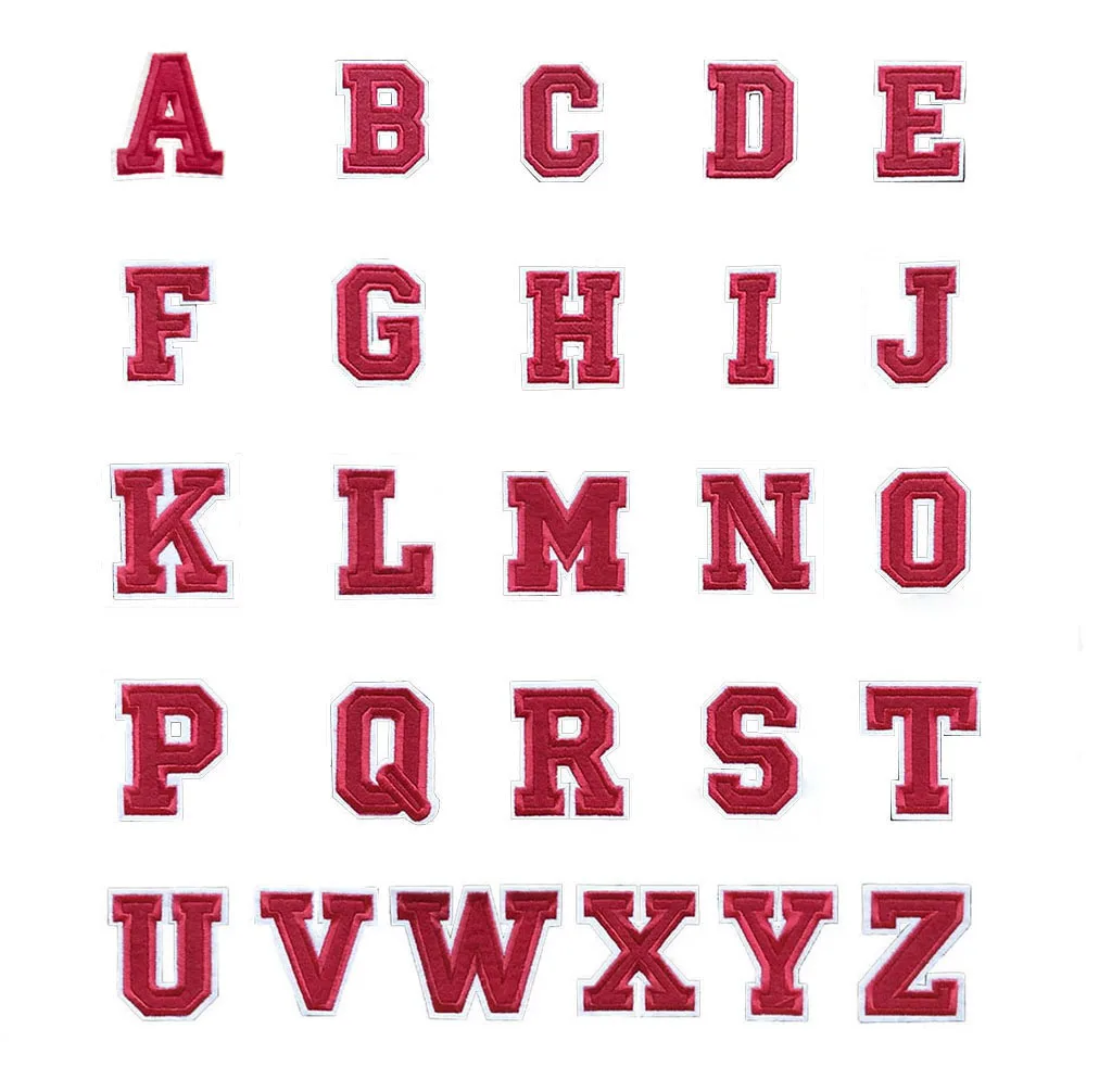 DIY write yourself red Letter A-Z Iron On Patch DIY embroidered Applique Clothing Sewing thermo-stickers Badges Accessories
DIY write yourself red Letter A-Z Iron On Patch DIY embroidered Applique Clothing Sewing thermo-stickers Badges Accessories