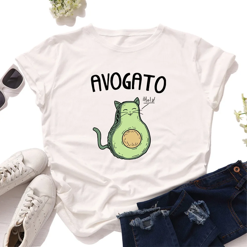Kawaii авокадо печати для женщин Футболка Harajuku Забавные топы с короткими рукавами в уличном стиле с мультипликационным принтом одноразмерные ...
Kawaii авокадо печати для женщин Футболка Harajuku Забавные топы с короткими рукавами в уличном стиле с мультипликационным принтом одноразмерные ...