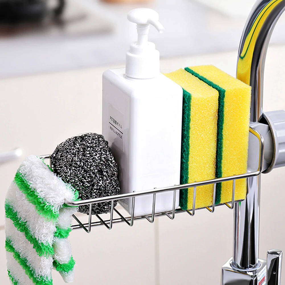 Stainless Steel Faucet Rack Kitchen Storage Shelf Sponge Dish Cloth Finishing Rack Drain Rack Pool Rag Storage Drain Dry Rack
Stainless Steel Faucet Rack Kitchen Storage Shelf Sponge Dish Cloth Finishing Rack Drain Rack Pool Rag Storage Drain Dry Rack