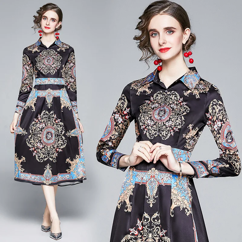 2021 new women's clothing in Europe and the atmosphere quality lapel long dress in fashionable printing long sleeve cultivate
2021 new women's clothing in Europe and the atmosphere quality lapel long dress in fashionable printing long sleeve cultivate