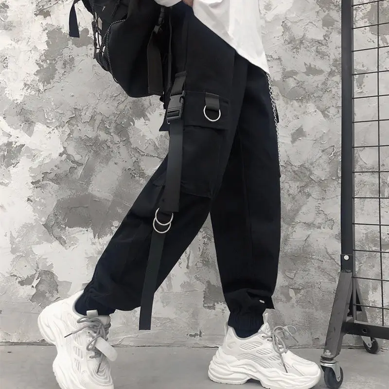 women Black Cargo Pants Women Punk Streetwear Korean Fashion High Waist Pants Gothic Harajuku Spring Plus Size Casual Trousers
women Black Cargo Pants Women Punk Streetwear Korean Fashion High Waist Pants Gothic Harajuku Spring Plus Size Casual Trousers